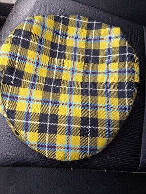 Highlander Collection Yellow Plaid Hat  by Lochcarron, Made In Scotland, Stylish